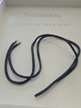 Trollbeads Dark Blue Cord Bracelet with Metal Caps